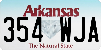AR license plate 354WJA
