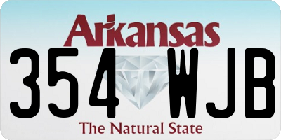 AR license plate 354WJB