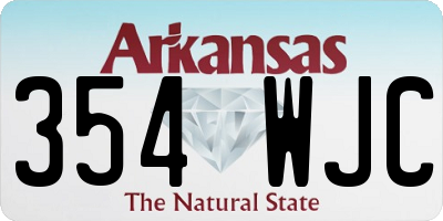 AR license plate 354WJC