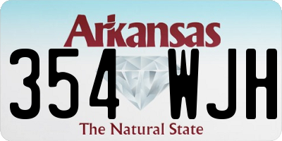 AR license plate 354WJH