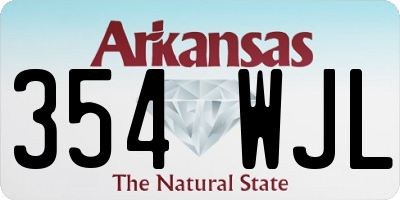 AR license plate 354WJL