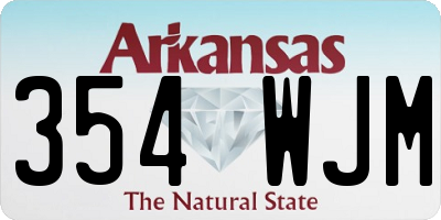 AR license plate 354WJM
