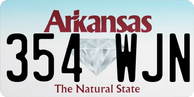 AR license plate 354WJN