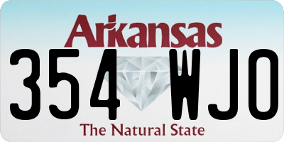 AR license plate 354WJO