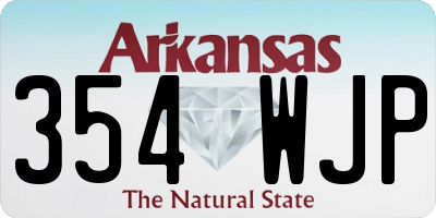 AR license plate 354WJP