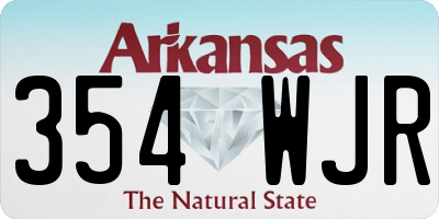 AR license plate 354WJR