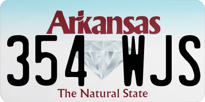 AR license plate 354WJS