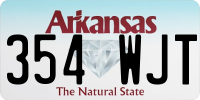 AR license plate 354WJT