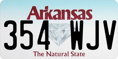 AR license plate 354WJV