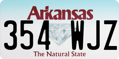 AR license plate 354WJZ