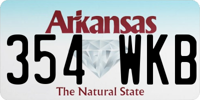 AR license plate 354WKB