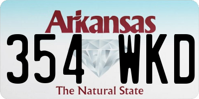 AR license plate 354WKD