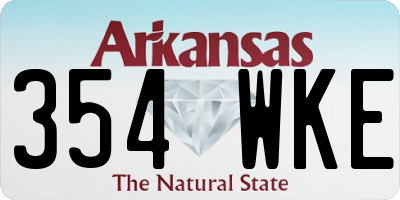 AR license plate 354WKE
