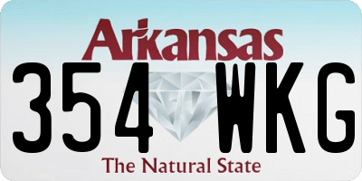AR license plate 354WKG