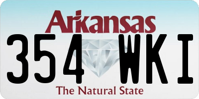 AR license plate 354WKI