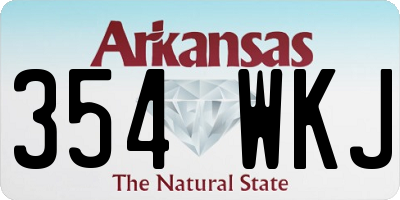AR license plate 354WKJ