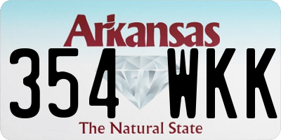 AR license plate 354WKK