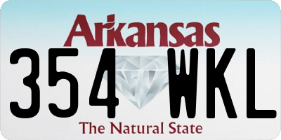AR license plate 354WKL
