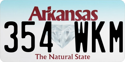 AR license plate 354WKM
