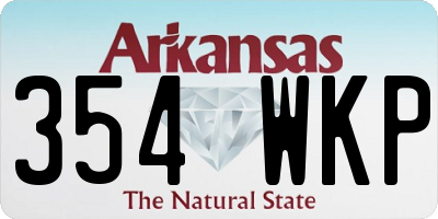 AR license plate 354WKP