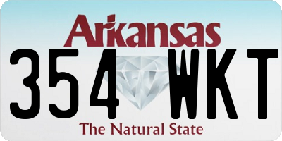 AR license plate 354WKT