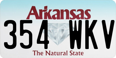 AR license plate 354WKV