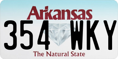 AR license plate 354WKY