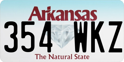 AR license plate 354WKZ