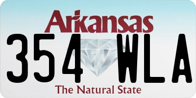 AR license plate 354WLA