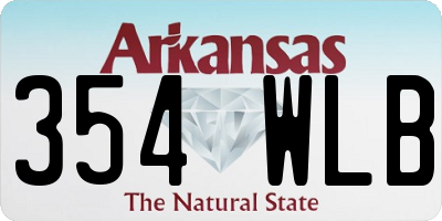 AR license plate 354WLB