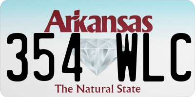 AR license plate 354WLC