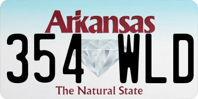 AR license plate 354WLD