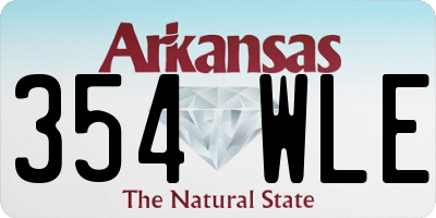 AR license plate 354WLE