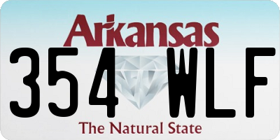 AR license plate 354WLF