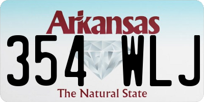 AR license plate 354WLJ