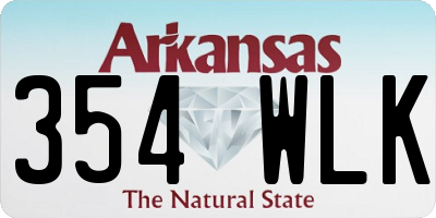 AR license plate 354WLK