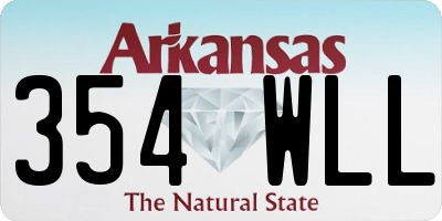 AR license plate 354WLL
