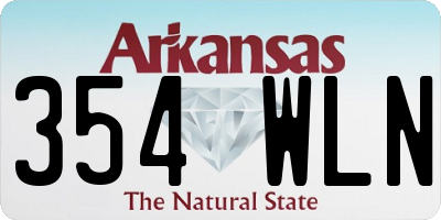 AR license plate 354WLN