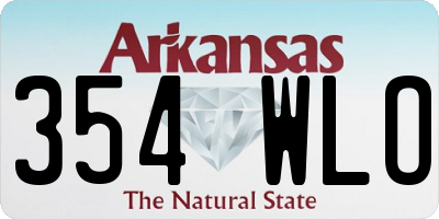 AR license plate 354WLO