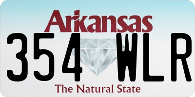 AR license plate 354WLR