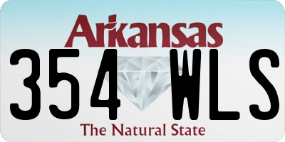 AR license plate 354WLS