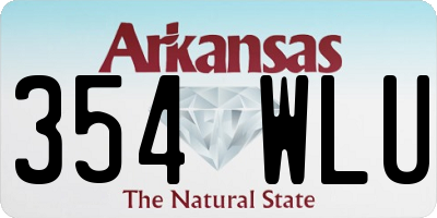 AR license plate 354WLU
