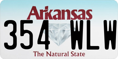 AR license plate 354WLW