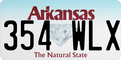 AR license plate 354WLX