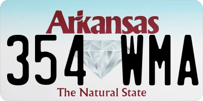 AR license plate 354WMA