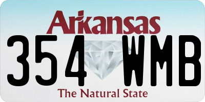 AR license plate 354WMB
