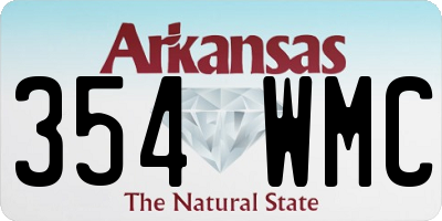 AR license plate 354WMC