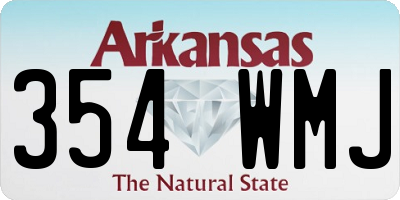 AR license plate 354WMJ