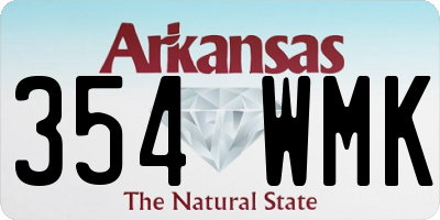 AR license plate 354WMK