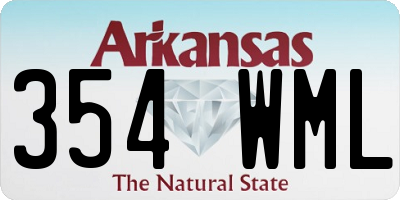 AR license plate 354WML